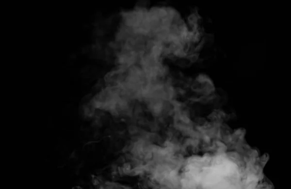 white smoke with black background, cloud