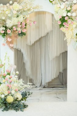 düğün çiçeği arkaplanı, renkli arka plan, taze gül, bir demet flowe