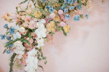 wedding flower backdrop background, luxury, Made by AI,Artificial intelligenc