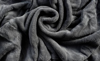 Gri kumaş dokusu arkaplanı, soyut, pıhtının yakın dokusu