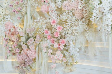 düğün çiçeği arkaplanı, renkli arka plan, taze gül, bir demet flowe