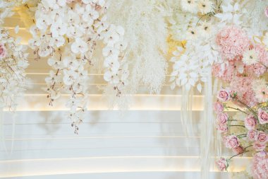 düğün çiçeği arkaplanı, renkli arka plan, taze gül, bir demet flowe