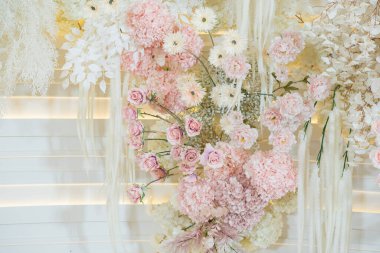 düğün çiçeği arkaplanı, renkli arka plan, taze gül, bir demet flowe