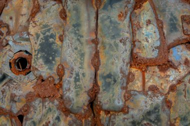 Çizik ve çatlakla metal dokusu, paslanma.
