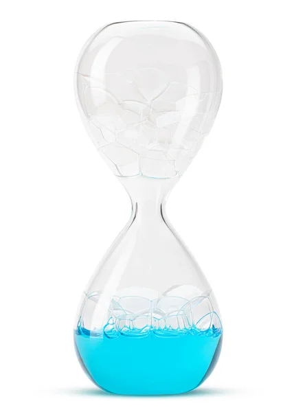Timglas Glas Flytande Rörelse Timer Timglas För Bubblor Ansiktsisen Globe — Stockfoto