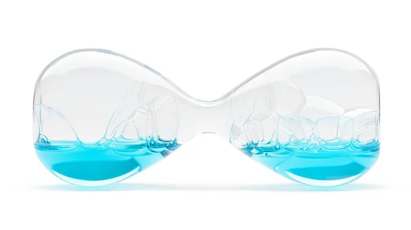 Sanduhr Aus Glas Vorhanden Liquid Motion Timer Blasen Sanduhr Eiskugel — Stockfoto