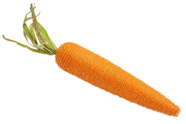 Морква Помаранчева Морква Зеленою Верхньою Борошном Добре Підходить Великоднього Кролика — стокове фото