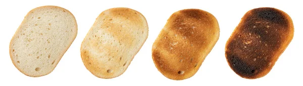 Chleba Toast Chléb Troubě Nebo Toustovač Úrovně Vaření Syrové Nízké — Stock fotografie