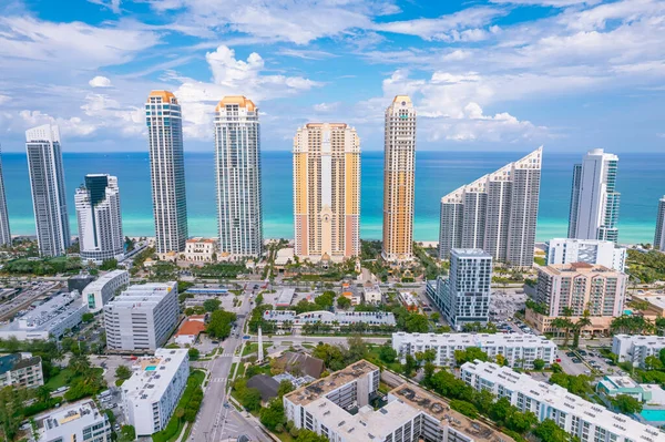 Florida Sunny Isles Beach Panorama Von Miami Beach Strand Atlantik Stockfoto