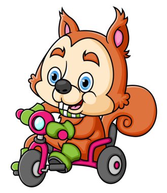 Şirin Bebek Sincap Resimlerin Bisikletine Biniyor