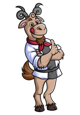 Çizgi filmdeki bir keçi profesyonel bir çizim şefi olarak çalışıyor.