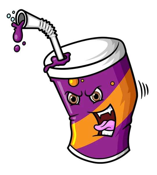 Soft Drink Personagem Mascote Dos Desenhos Animados Ilustração —  Vetores de Stock