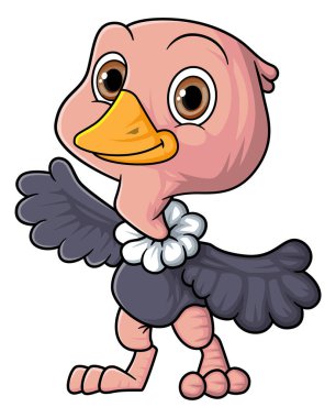 Çizgi film küçük deve kuşu çizimi