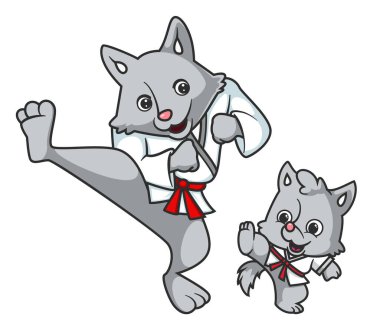 Büyük kurt küçük kurda çizim karatesini öğretir.