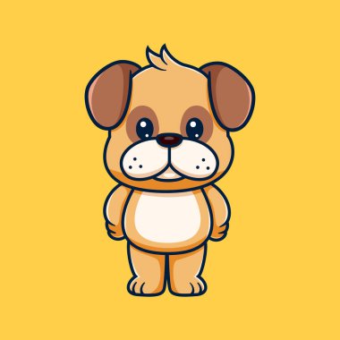 Güzel poz vermiş şirin bir köpek.