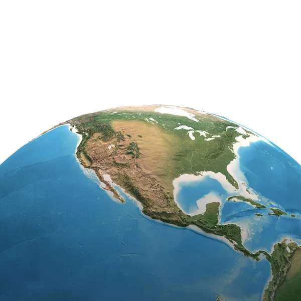 Спутниковый Обзор Планеты Земля Высоким Разрешением Ориентированный Северную Америку Сша — стоковое фото