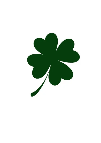 Four leaf clover for good luck. Happy St. Patricks Day. beautiful freehand clover illustration