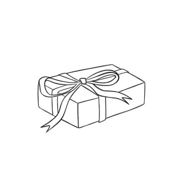 Hediye kutusu ücretsiz el etiketi. 