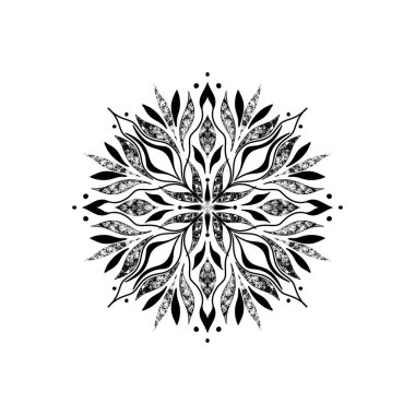 Serbest mandala. Güzel mezenchyme dövme şablonu