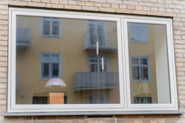 Window. Window in the apartment. Close-up.