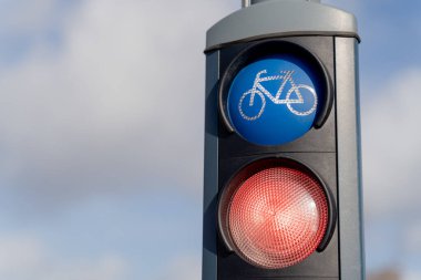 Traffic light. Road traffic light on the road.