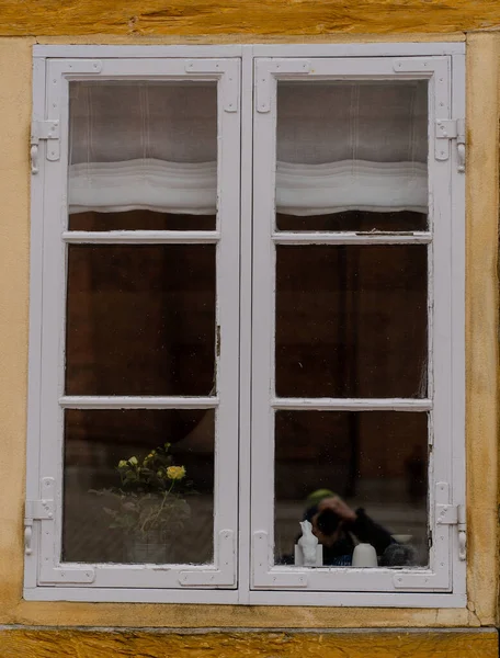 Вікно Вікно Квартирі Крупним Планом — стокове фото
