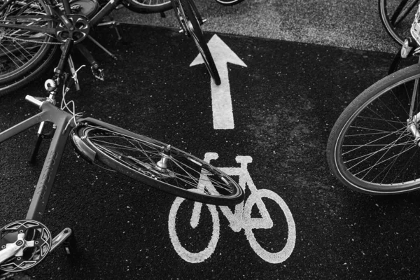 Trasporto Pista Ciclabile Biciclette — Foto Stock