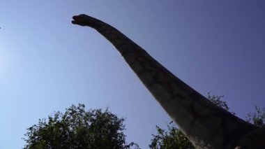 Dinosaurs. Giant dinosaur in the zoo.