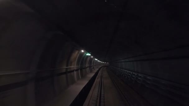 Túnel Túnel Subterráneo Del Metro Plan Global — Vídeo de stock