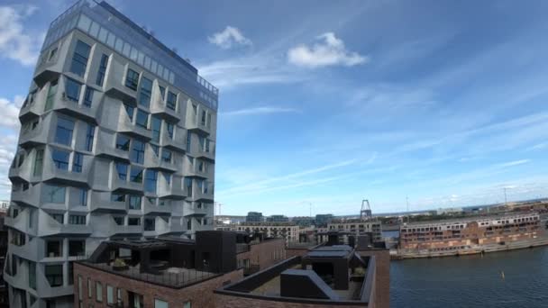 Architettura Case Alte Nella Città Copenaghen Danimarca — Video Stock