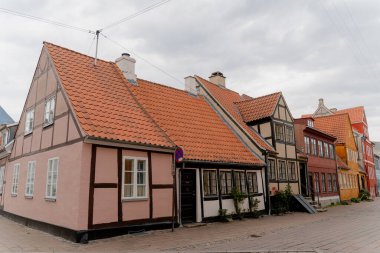 Tourist. A tourist travels through the ancient city. Denmark.