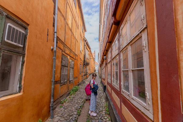 Tourist Tourist Travels Ancient City Denmark — Stock fotografie