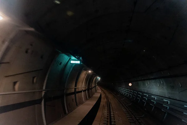 stock image Tunnel. Underground subway tunnel. Overall plan.