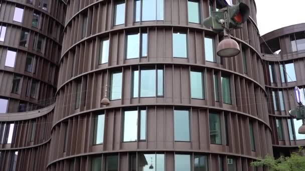 Arquitetura Prédio Moderno Dinamarca Copenhaga — Vídeo de Stock