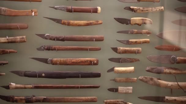 Bıçak Antik Insanlar Tarafından Kullanılan Bıçak Çeşitleri — Stok video