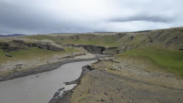 Islanda Paesaggio Pittoresco Vista Dall Alto — Video Stock