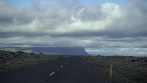 Живописный Пейзаж Исландии Общий План — стоковое видео