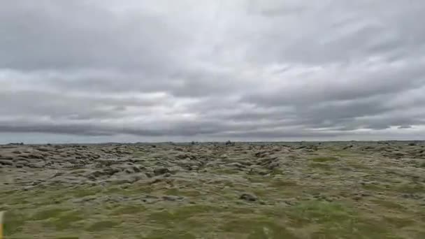 Malerische Landschaft Island Gesamtplan — Stockvideo
