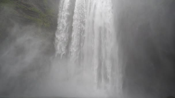 大きな滝 写真の風景 アイスランド — ストック動画