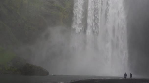 大きな滝 写真の風景 アイスランド — ストック動画