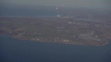 Danimarka bir uçaktan. Yukarıdan görüntüle.