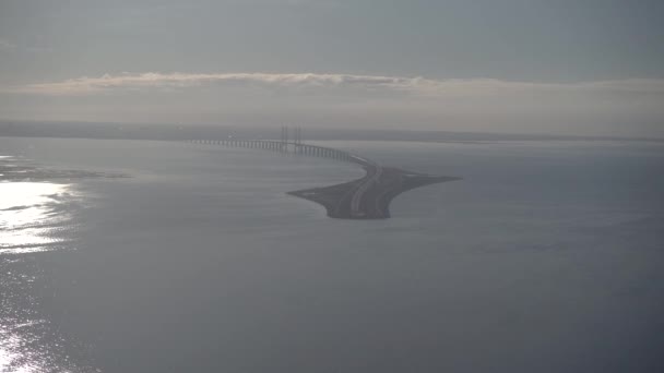 Tunelul Podului Oresund Danemarca Suedia — Videoclip de stoc