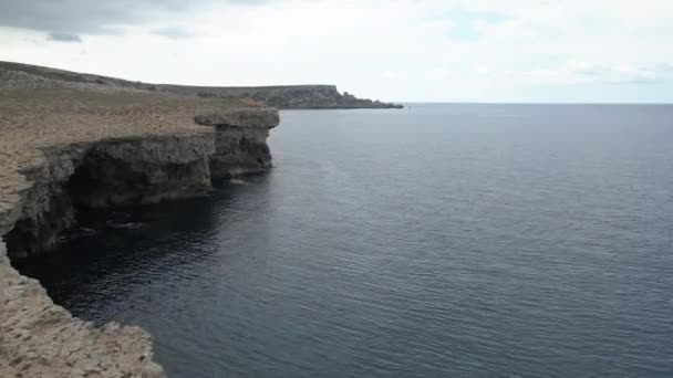 Мальта Вид Вершини Затоки Ксав Острові Гозо — стокове відео