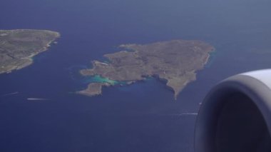 Malta 'yı uçaktan aldım. Yukarıdan görüntüle.