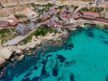 Malta. Küçük bir Temel Reis Köyünün havadan görünüşü.