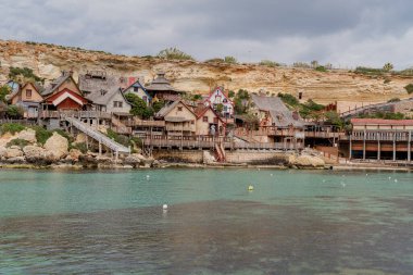 Malta. Küçük bir Temel Reis Köyünün havadan görünüşü.