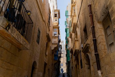 Mimarlık. Malta 'da bir binanın cephesi.