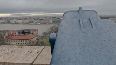 Şehrin üzerinde gözlem güvertesi. Budapeşte 'nin mimarisi.