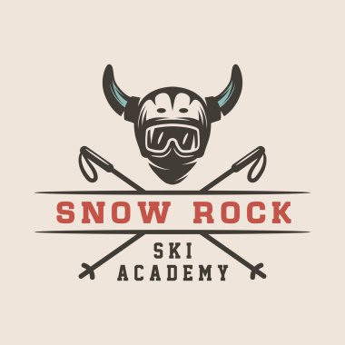 Eski tip kış sporu snowboard 'u ya da macera amblemi, logo, rozet, etiket. İşaret, poster ya da baskı. Monokrom Grafik Sanatı. Vektör İllüstrasyonu. Oyma ahşap kesim biçimi