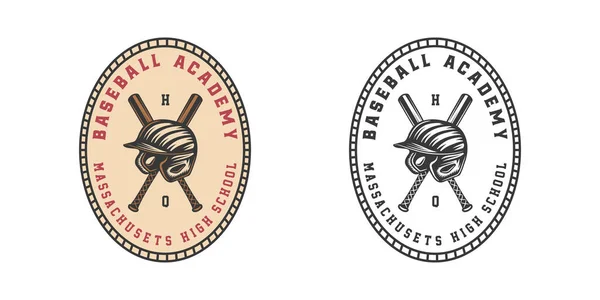 Vintage Retro Beisebol Esporte Emblema Logotipo Crachá Rótulo Marca Cartaz —  Vetores de Stock